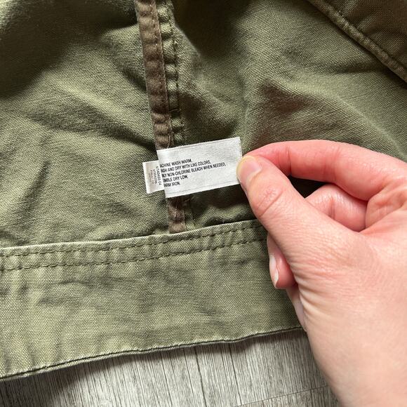 GAP Army/Olive Green Button Down Front Pockets Chore/Barn/Utility Coat Size XL - Picture 12 of 12